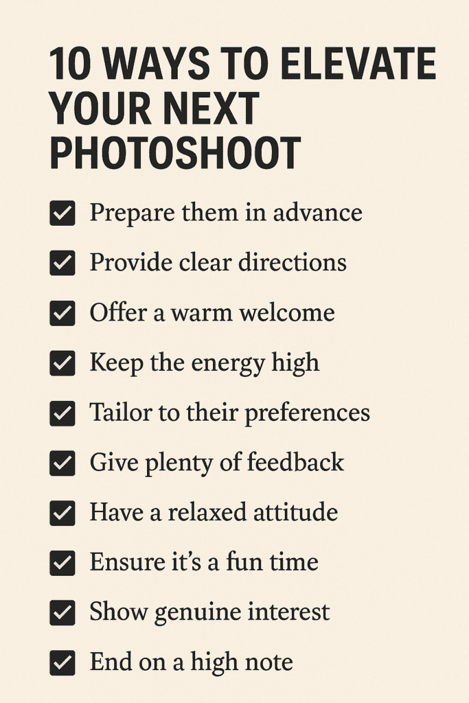 Creating Memorable Photography Sessions